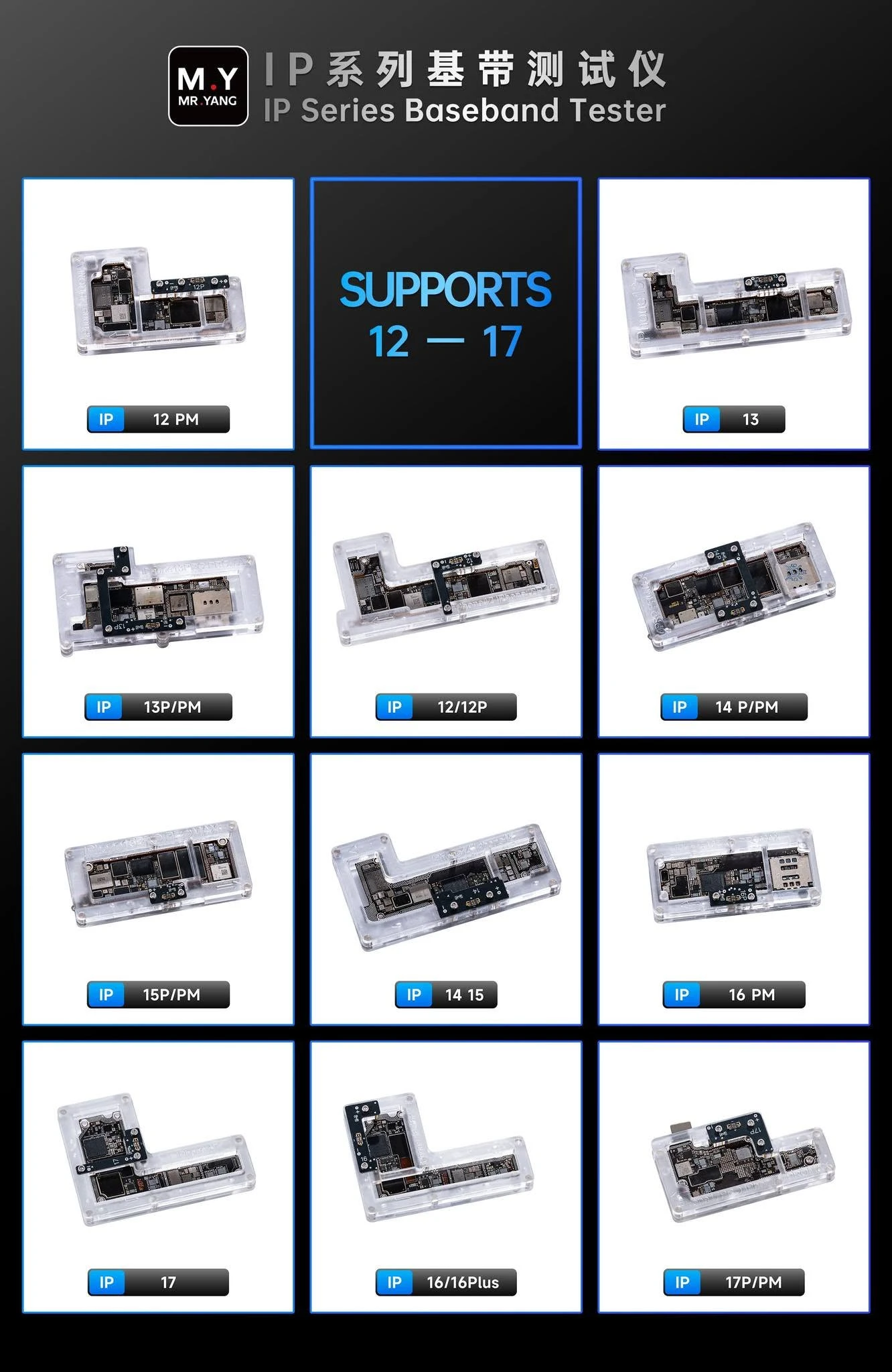 YCS MR. YANG M.Y IP Series Baseband Tester for iPhone 12 to 17 Pro Max