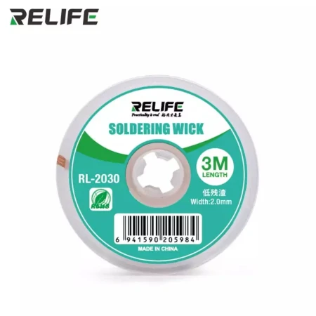 RELIFE RL-2030 Pure Copper Low-Residue Desoldering Wick (3 Meters)