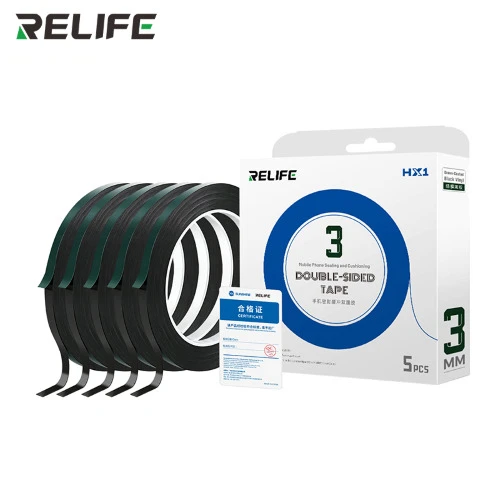 RELIFE HX1 3mm High-Elastic Foam Double-Sided Adhesive Tape for Mobile Phone Screen Repair (10M / 5 Rolls)