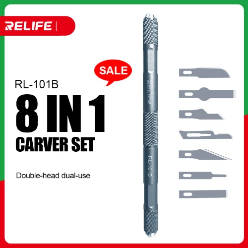 RELIFE RL-101B 8-in-1 Motherboard IC & CPU Glue Removing Knife Set