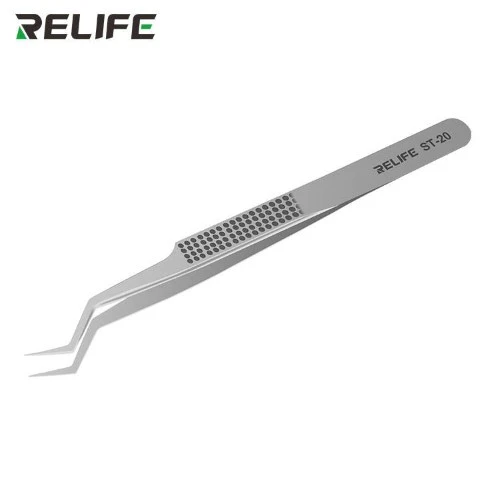 RELIFE ST-20 Non-Magnetic Stainless Steel Precision Chip Placement & Tin Positioning Tweezers