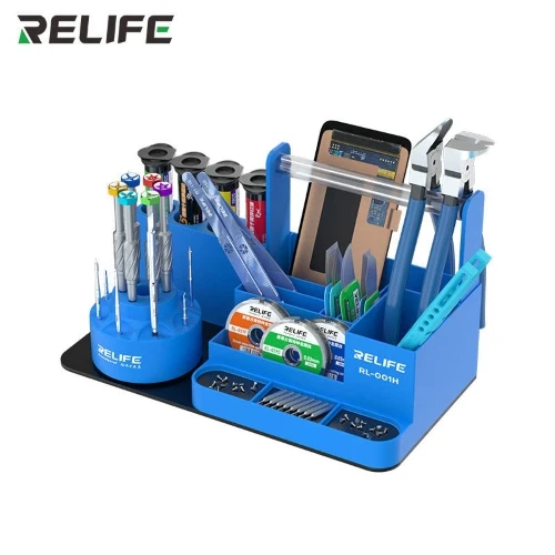 RELIFE RL-001H 360° Rotatable Stepped Multifunctional Repair Tool Storage Organizer (Blue)