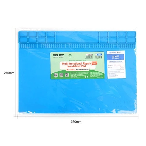 RELIFE RL-004A Heat-Insulated Silicone Workbench Mat for Mobile Phone & Electronics Repair (335×250mm)
