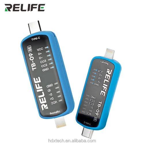 RELIFE TB-09 SE Dual-Interface Charging Port Tester for Lightning & Type-C (iPhone / Android)
