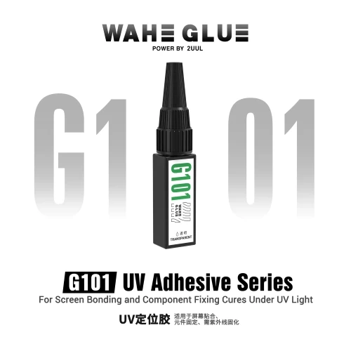 2UUL WAHE G101 UV Adhesive Series 25g Transparent Multi-Purpose UV-Curable Optical Glue for Mobile Phone Screen Bonding, CPU/IC Positioning & PCB Micro-Soldering Repair