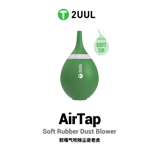 2UUL CL31 AirTap Soft Rubber Dust Blower Pump High-Velocity Manual Air Squeeze Bulb with Anti-Scratch Silicone Nozzle for Mobile Phone Camera Lens, Motherboard & Sensor Cleaning