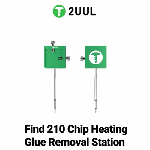 2UUL FD40 Find 210 Chip Heating Glue Removal Station (16×17mm) Mini IC Preheating Platform for C210 Soldering Iron Handle for Mobile Phone CPU, NAND Flash & BGA Degumming Repair